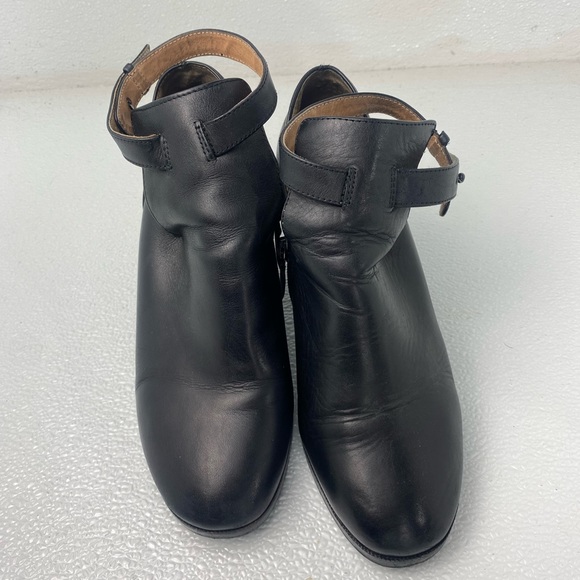 MATIKO Cut Out Buckle Black Leather Ankle Boot Womens 7 - Picture 2 of 11